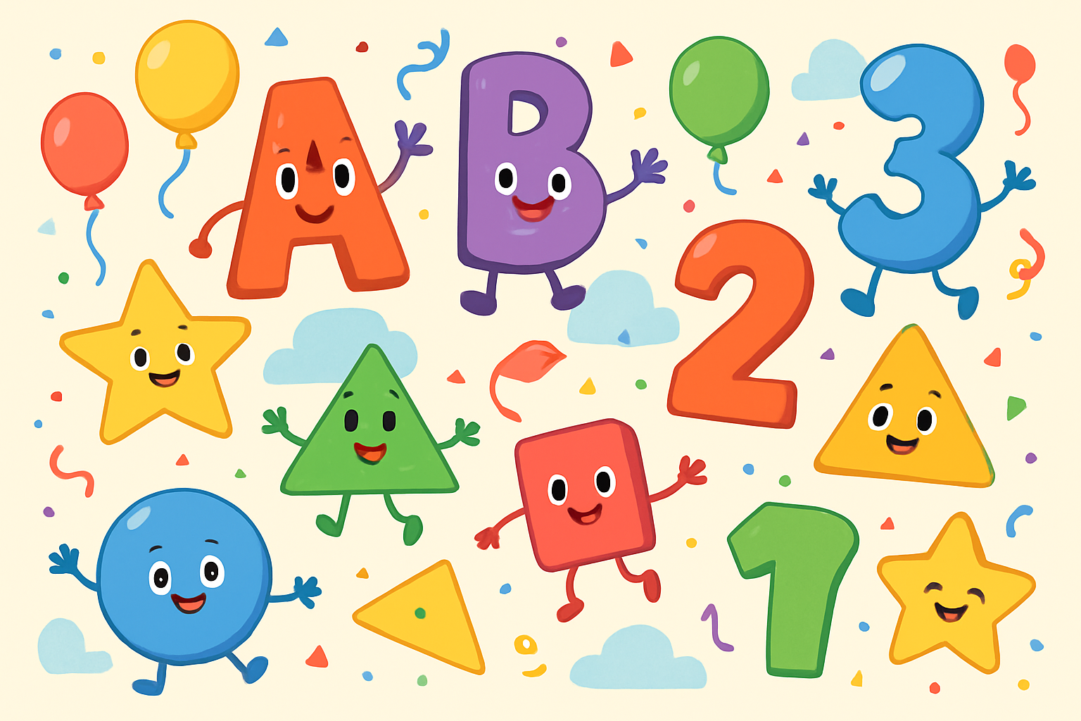 Letters, cijfers en vormen