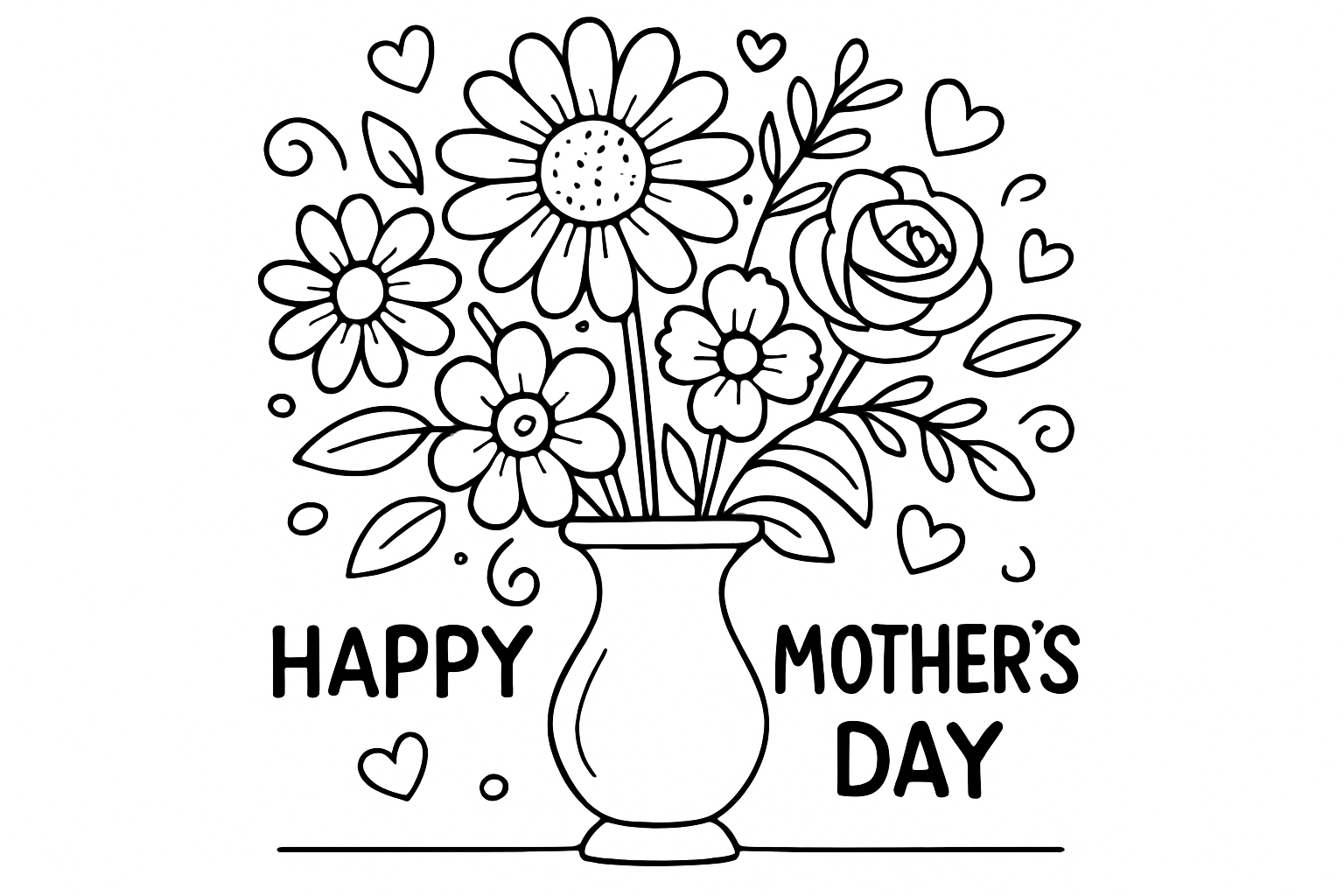 Bloemen in vaas voor Moederdag