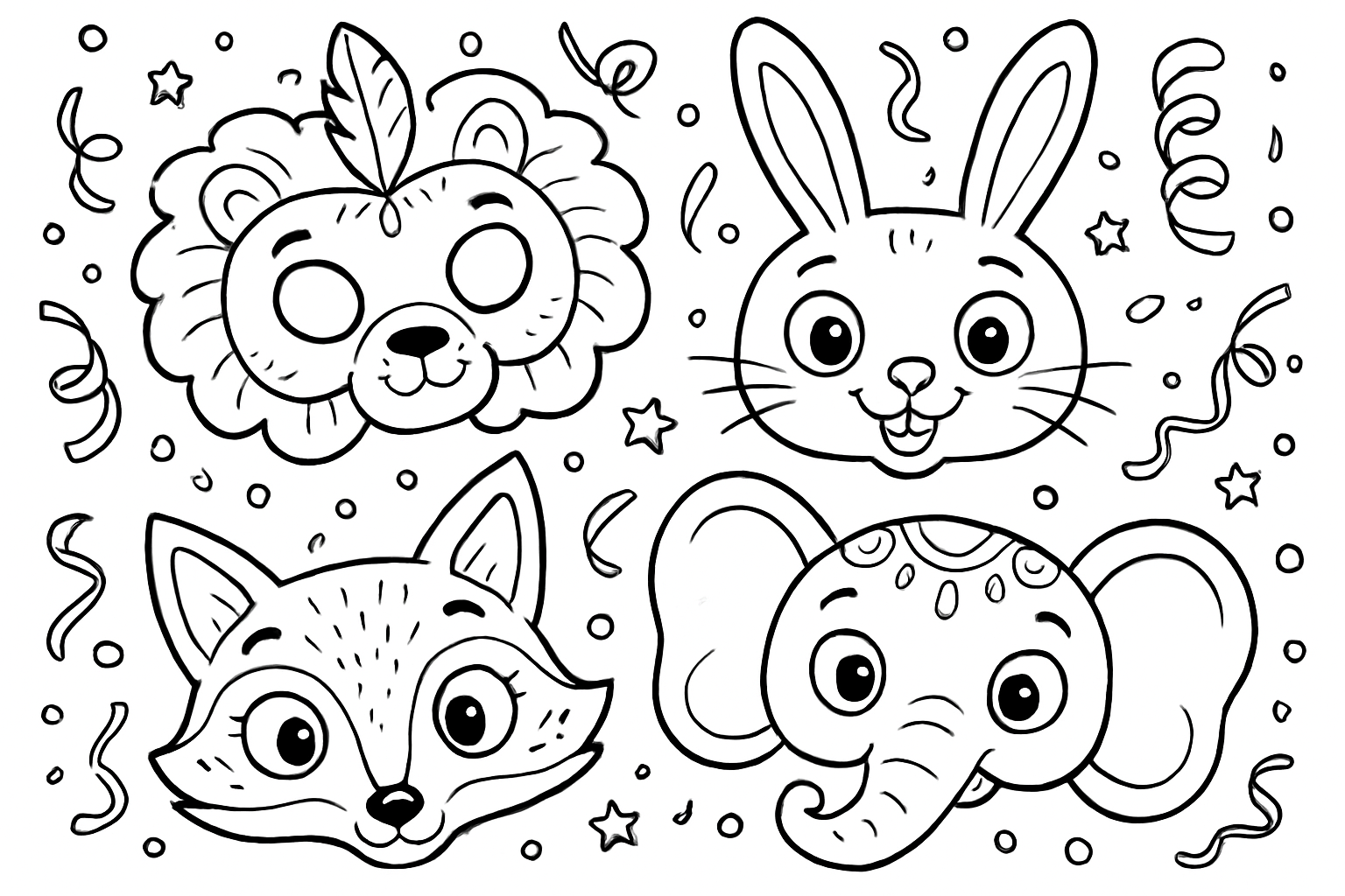 Dierenmaskers voor carnaval