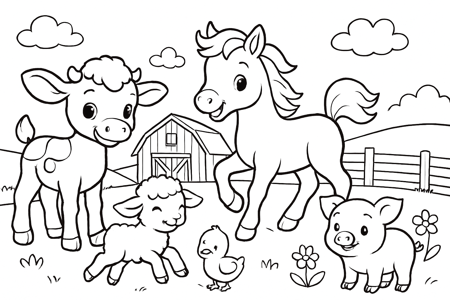 Jonge boerderijdieren