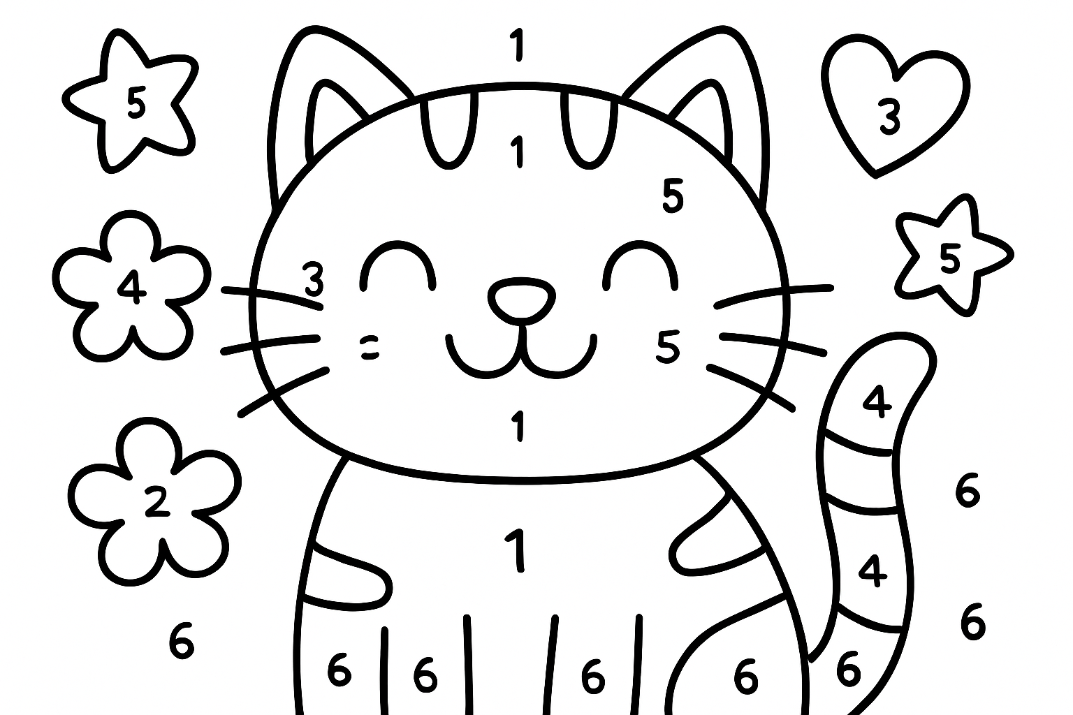 Kleurplaten op nummer