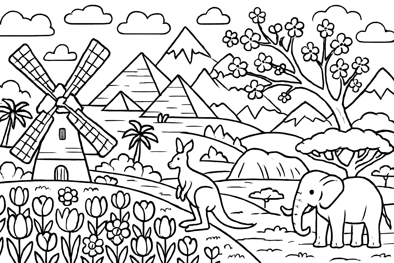 Landschappen uit verschillende landen