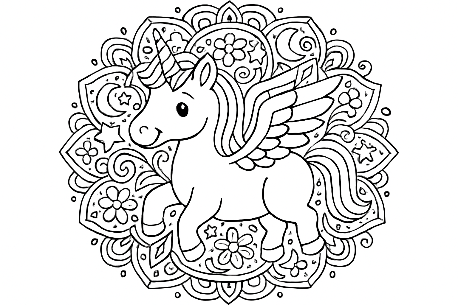 Magische dieren mandala