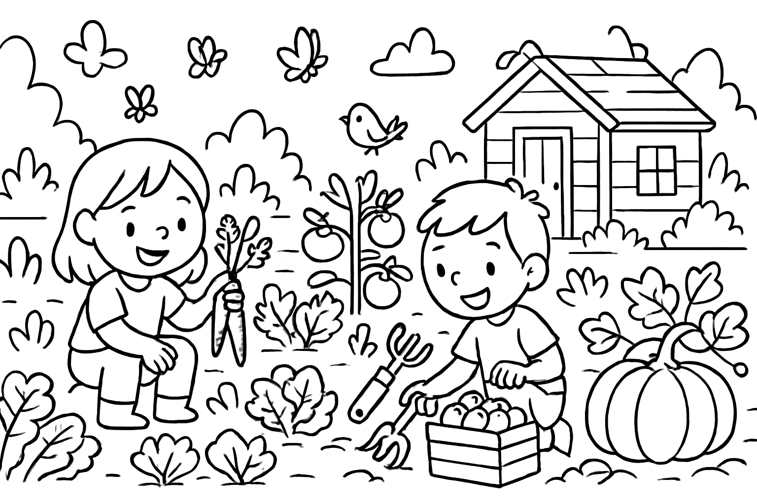 Moestuin en groentetuin