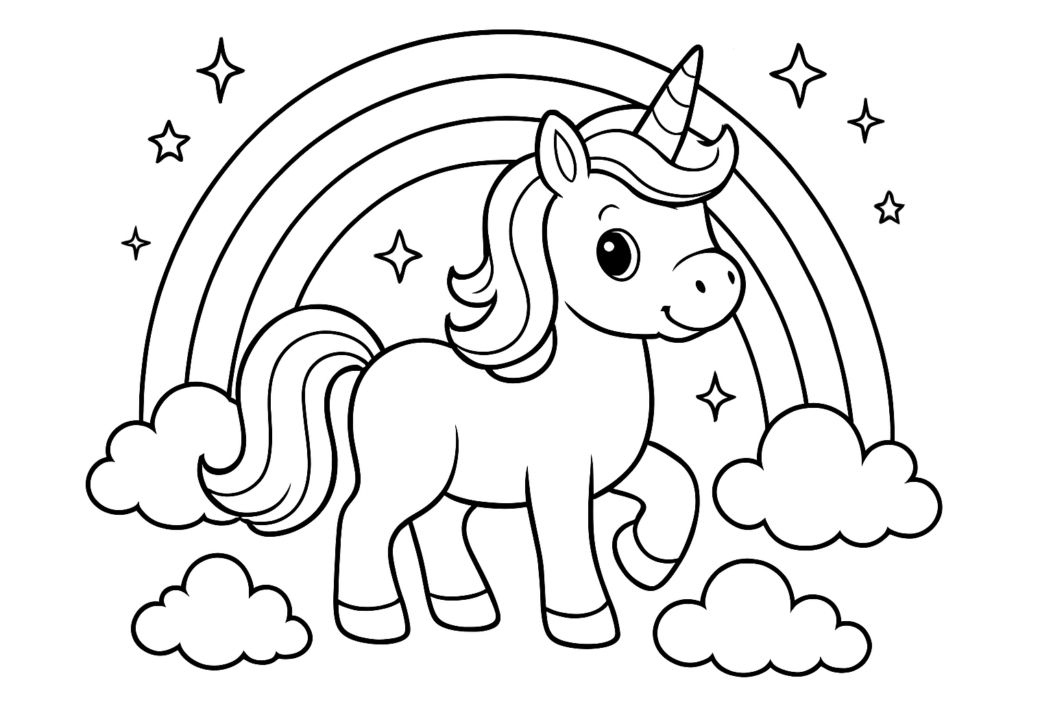 Eenhoorn met regenboog