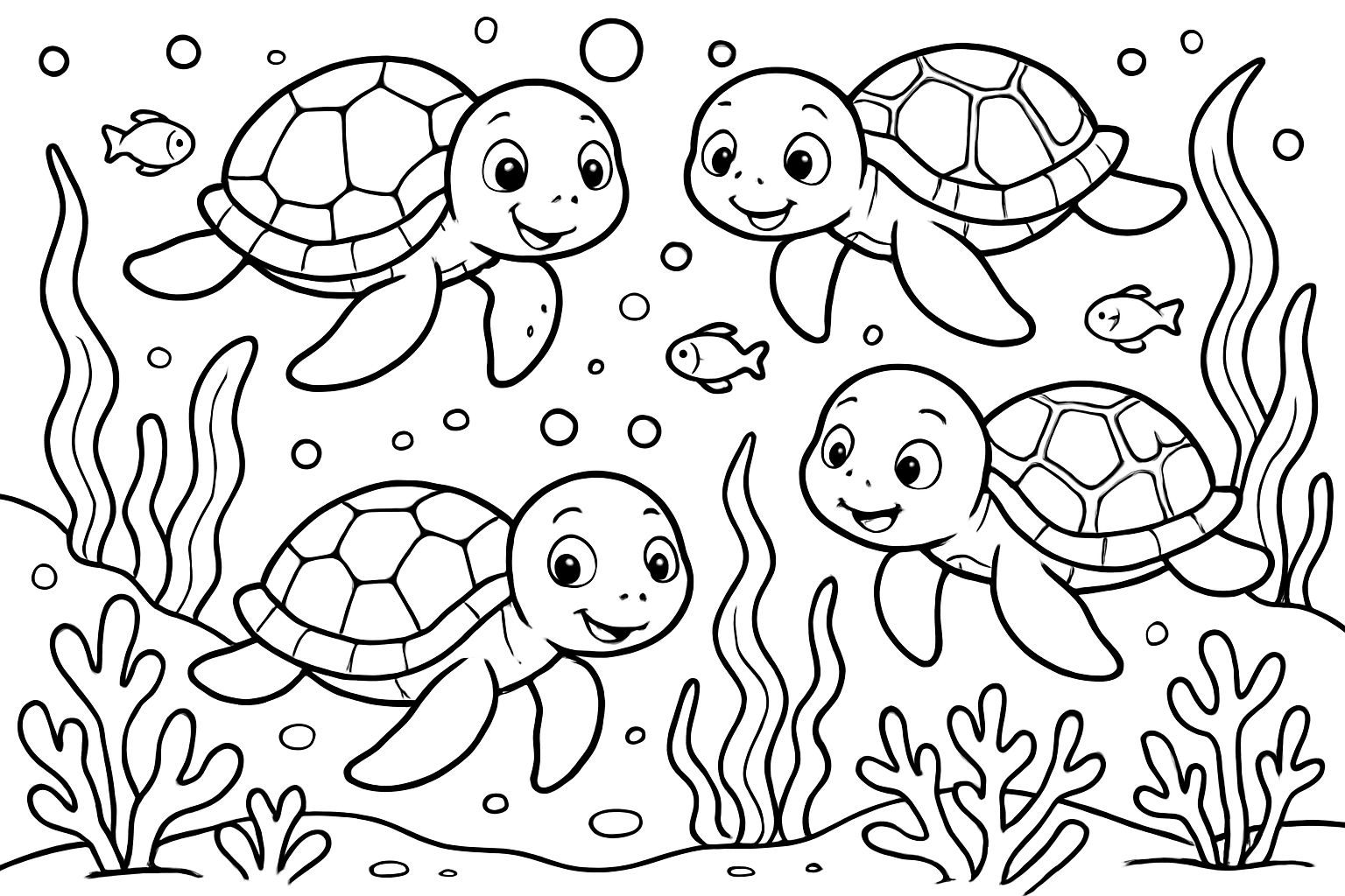 Schildpadden onderwater