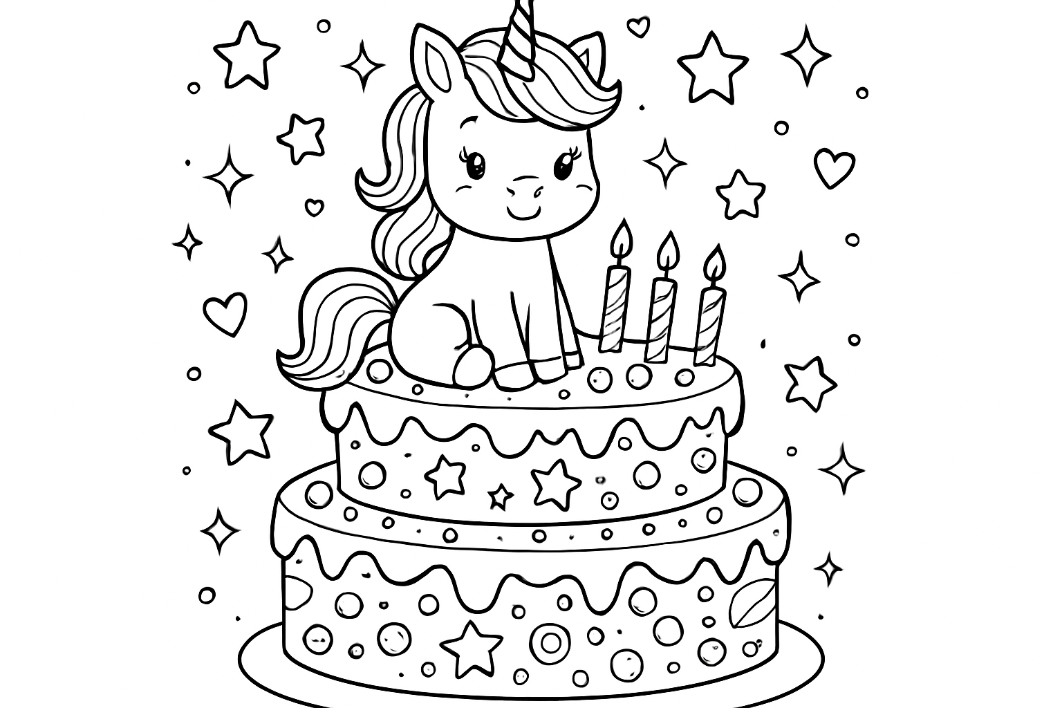 Taarten met eenhoorn