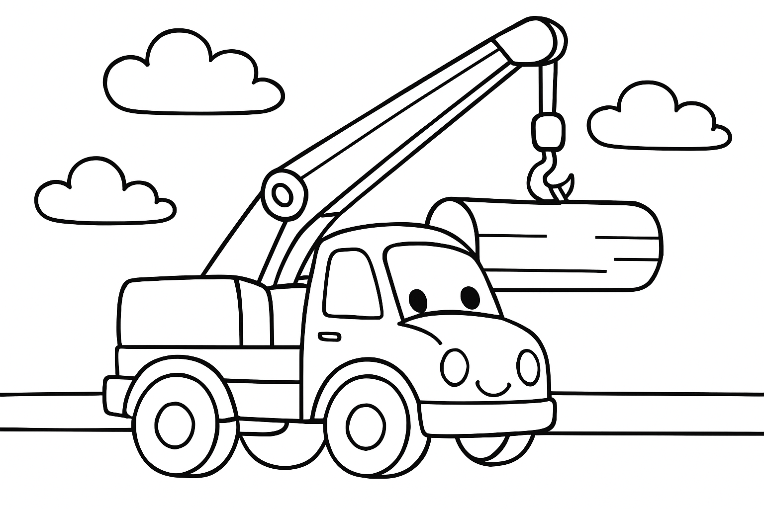 Vrachtwagen met kraan