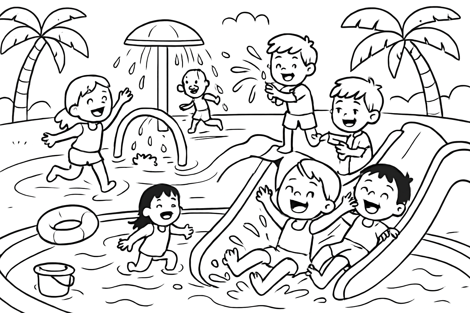 Waterspelen & Glijbaan