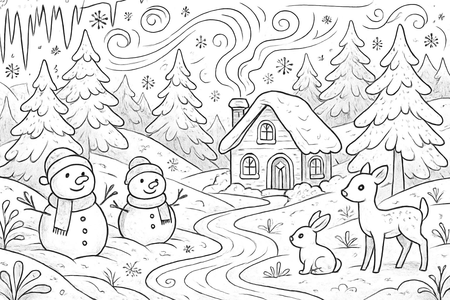 Winterse magische landschappen