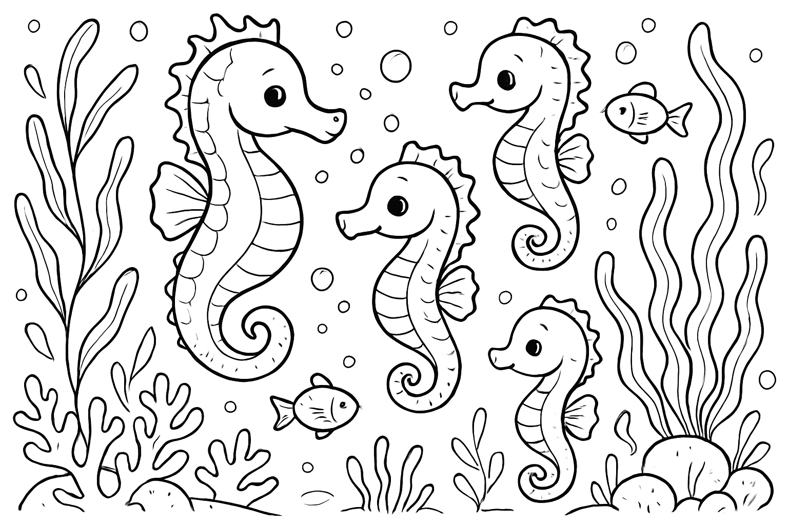 Zeepaardjes onderwater