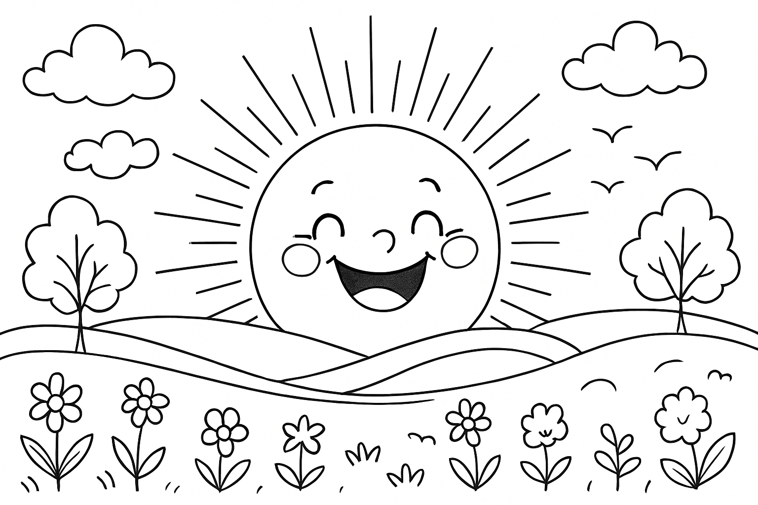 Zon en zonsondergang