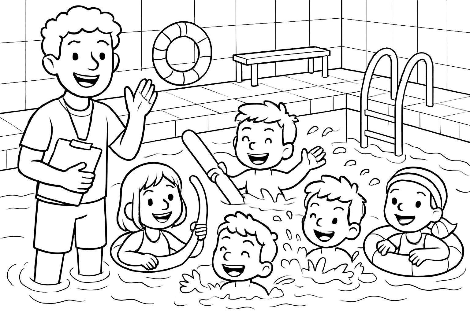 Zwemleraar & zwembad