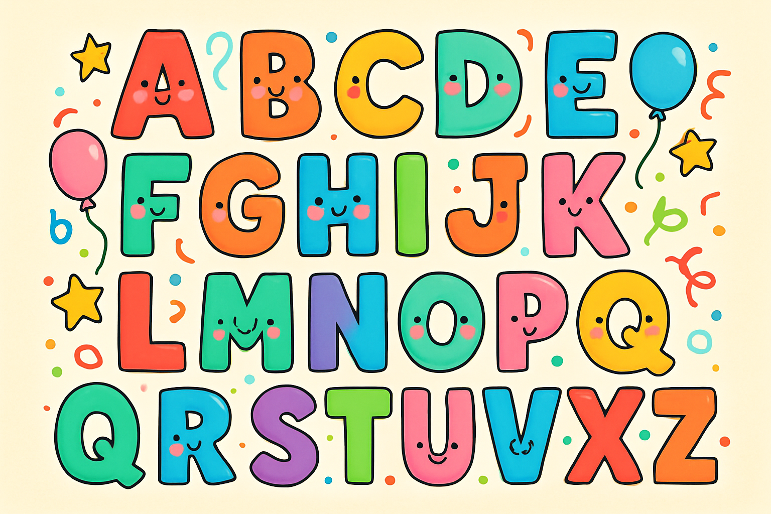 Kleurplaten van het alfabet