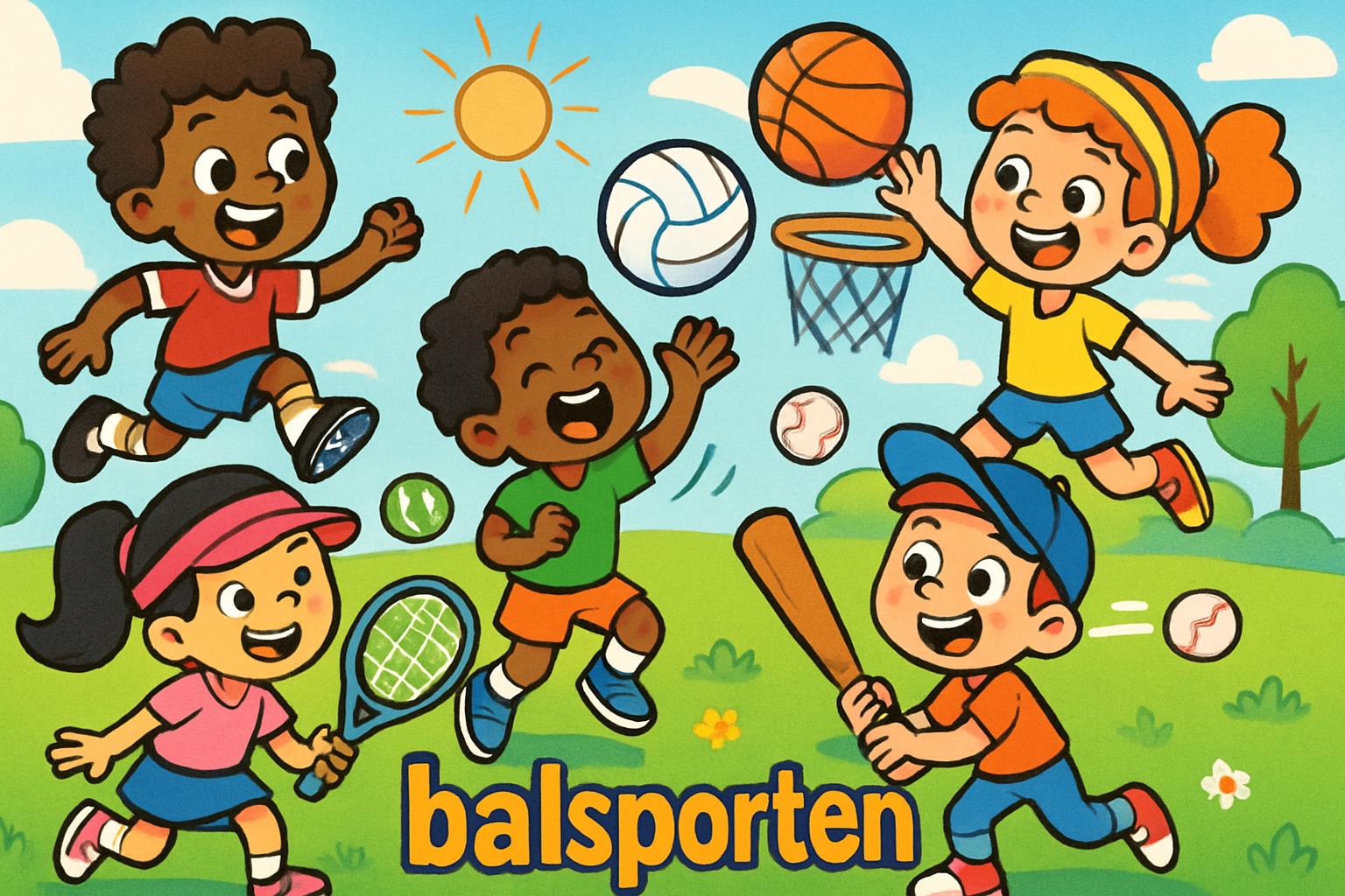 Balsporten kleurplaten