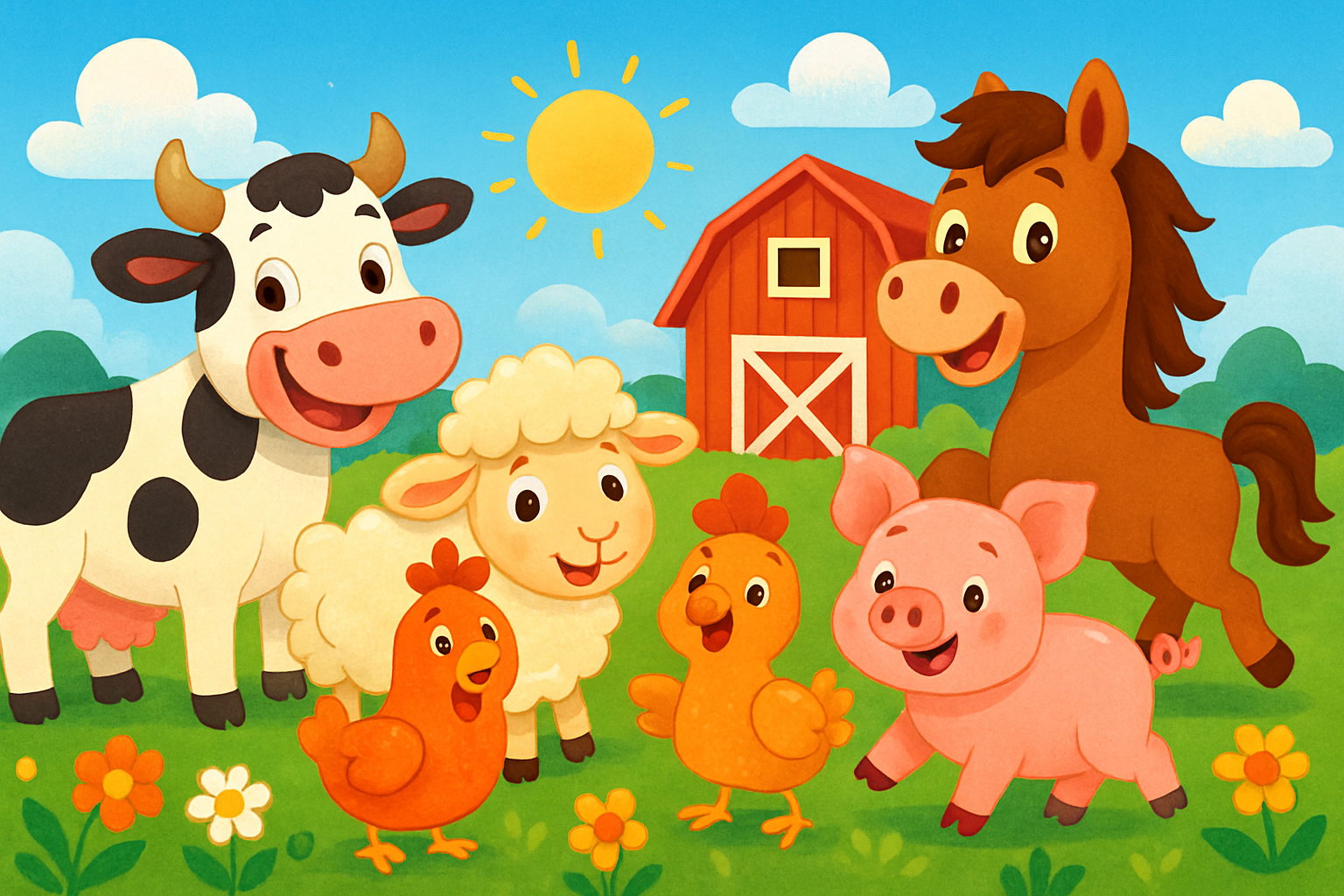 Boerderijdieren kleurplaten