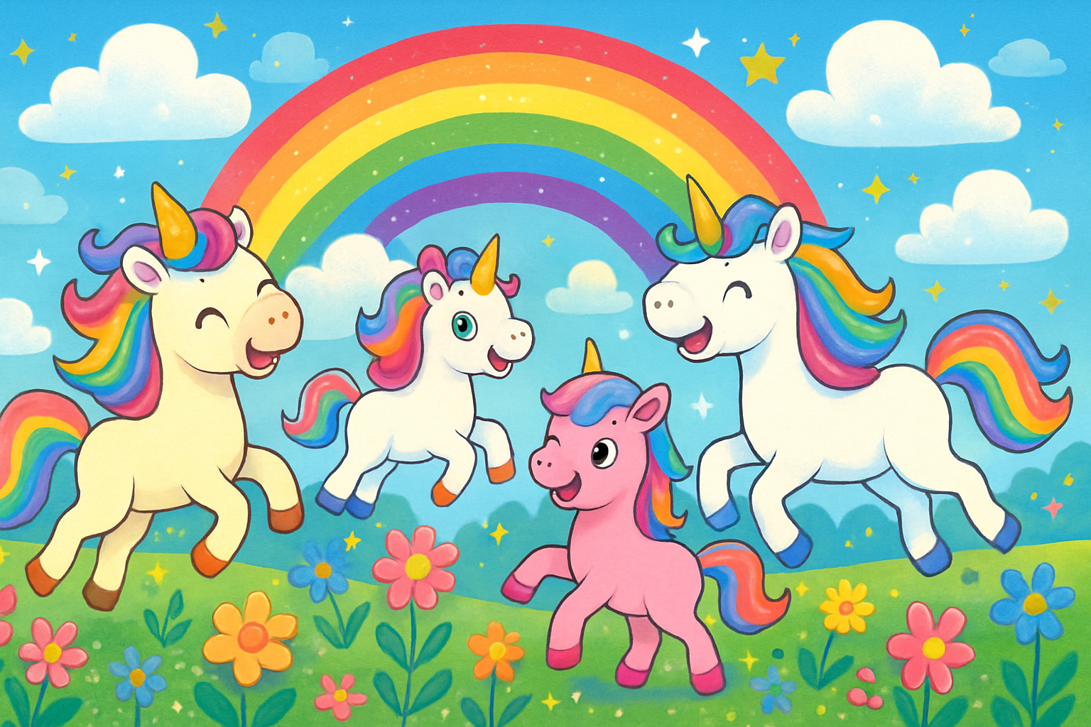 Eenhoorns kleurplaten