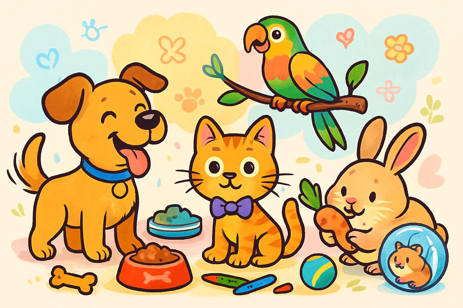 Huisdieren kleurplaten