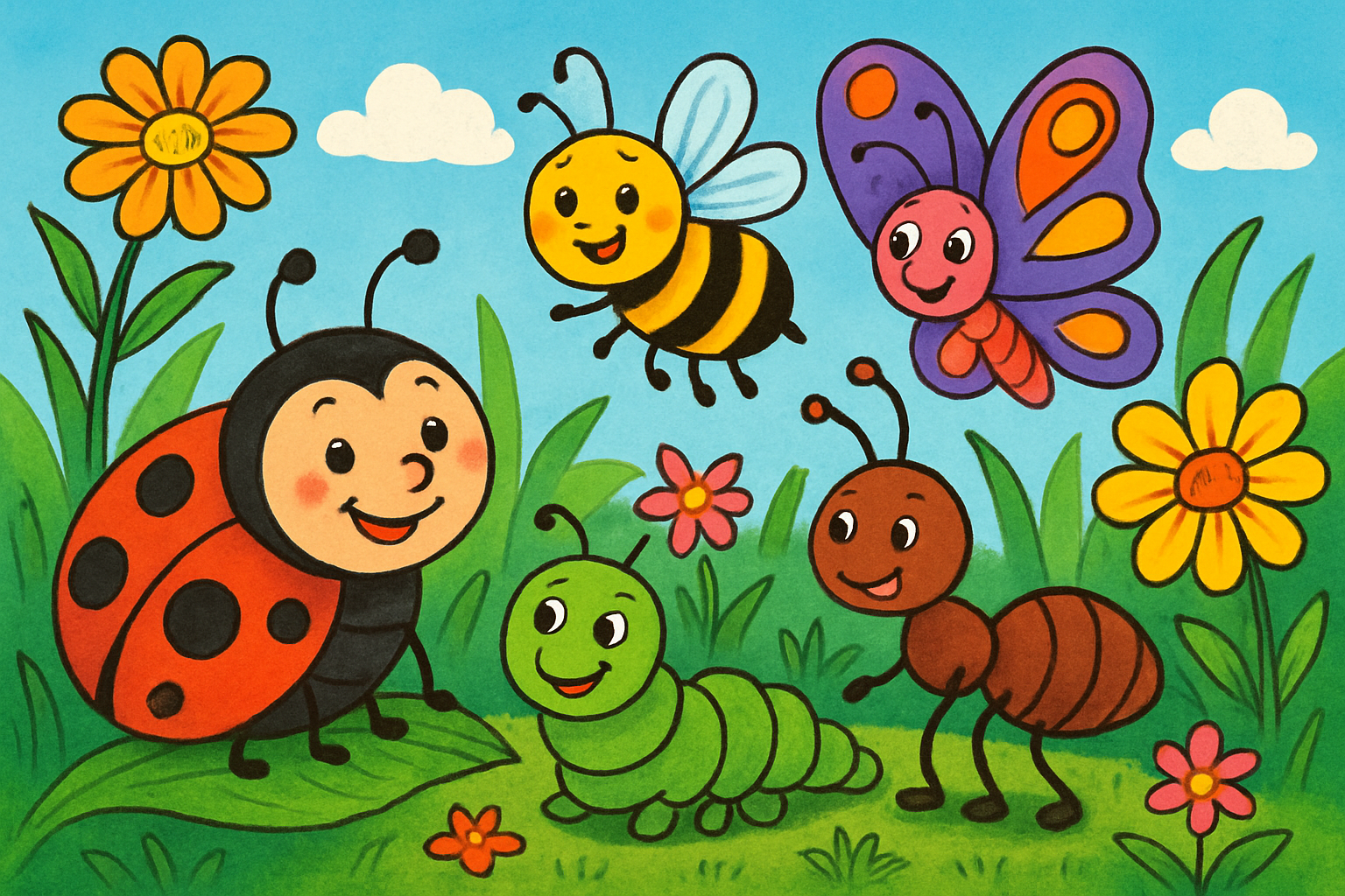 Insecten kleurplaten