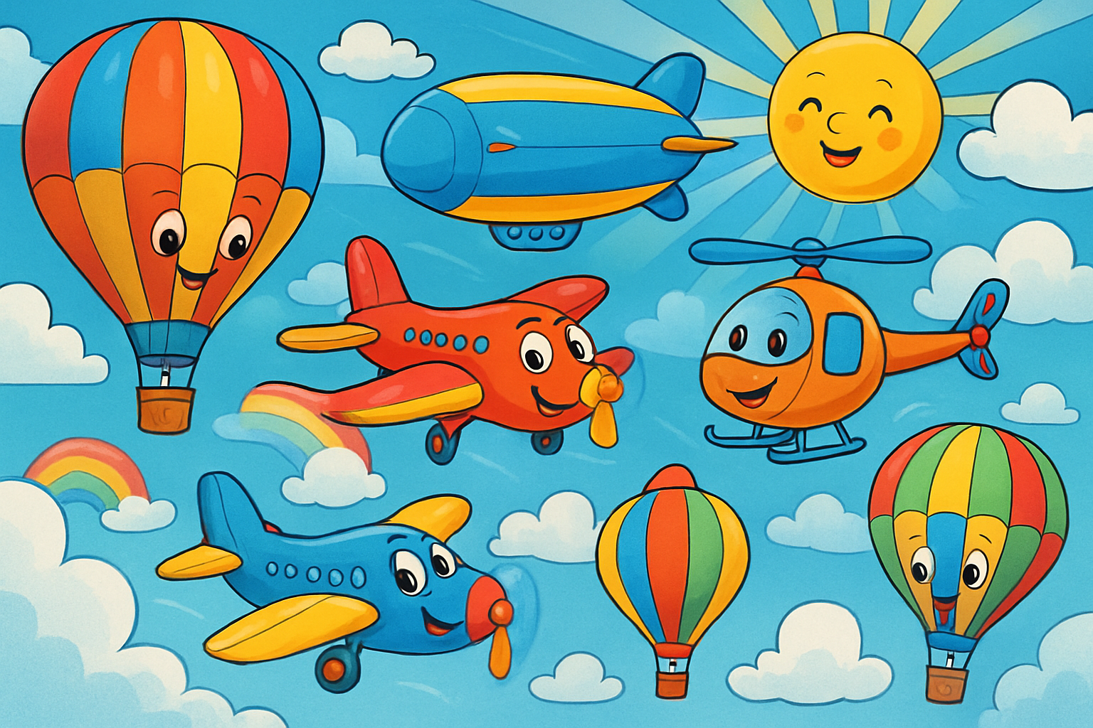 Luchtvoertuigen kleurplaten