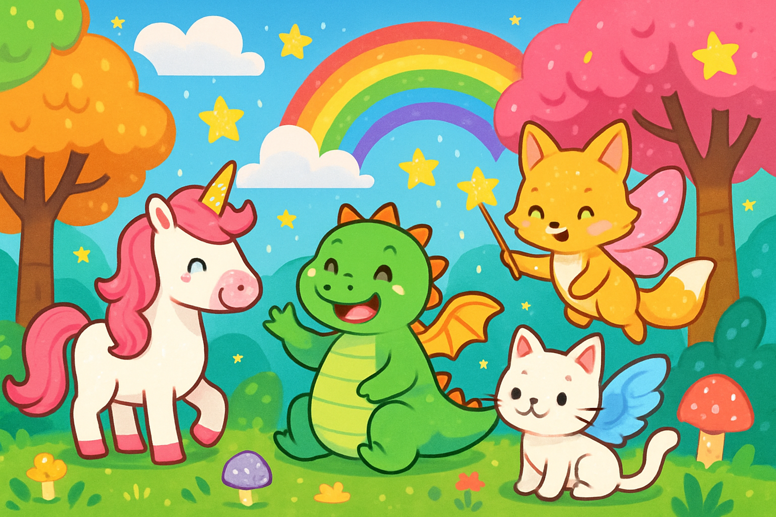 Magische dieren kleurplaten