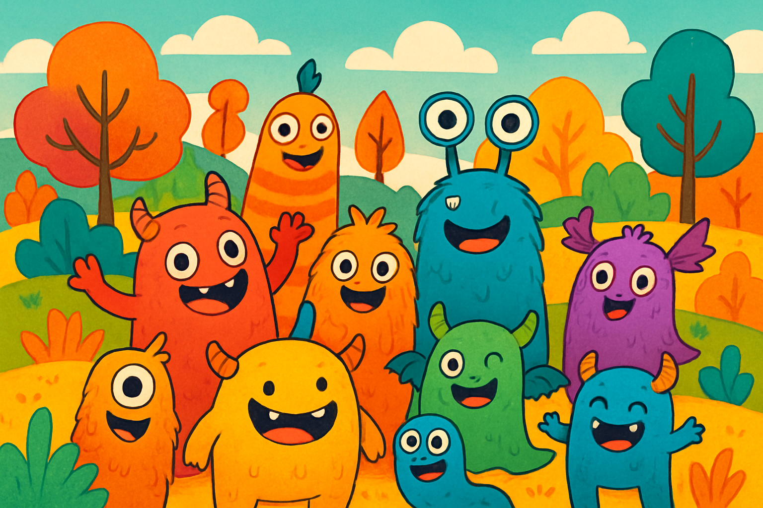 Monsters kleurplaten