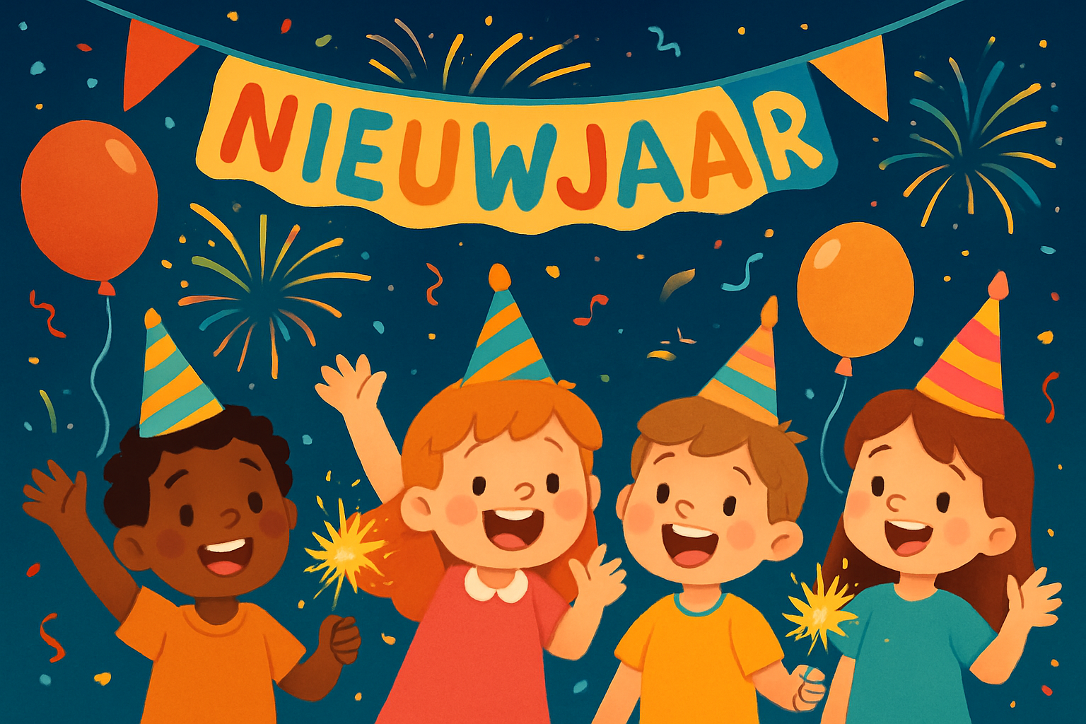 Nieuwjaar kleurplaten