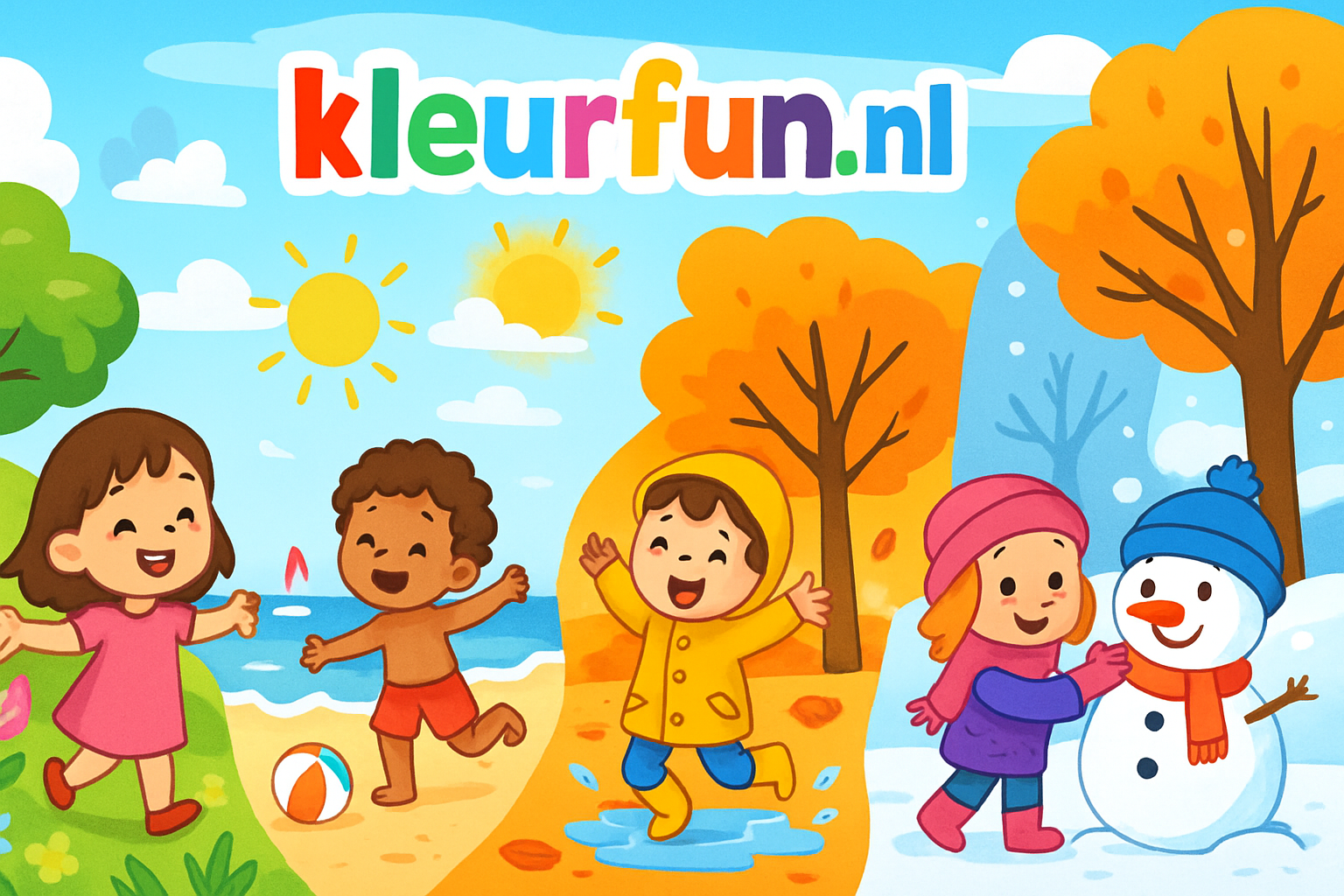 Seizoenen kleurplaten