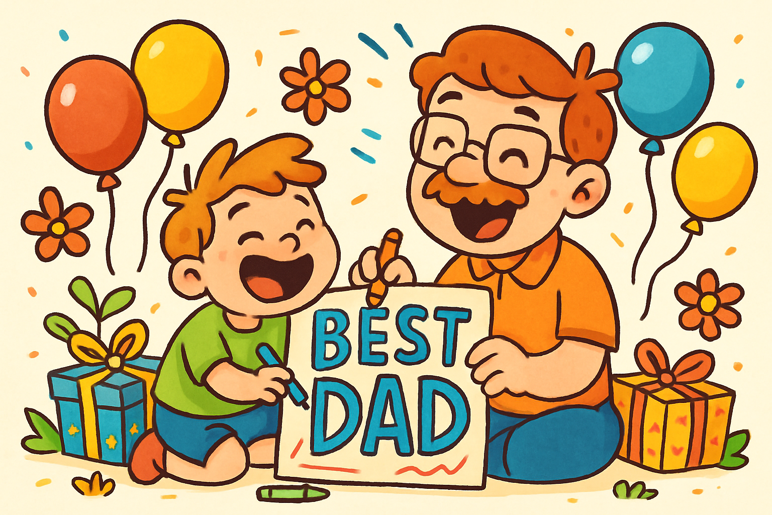 Vaderdag kleurplaten