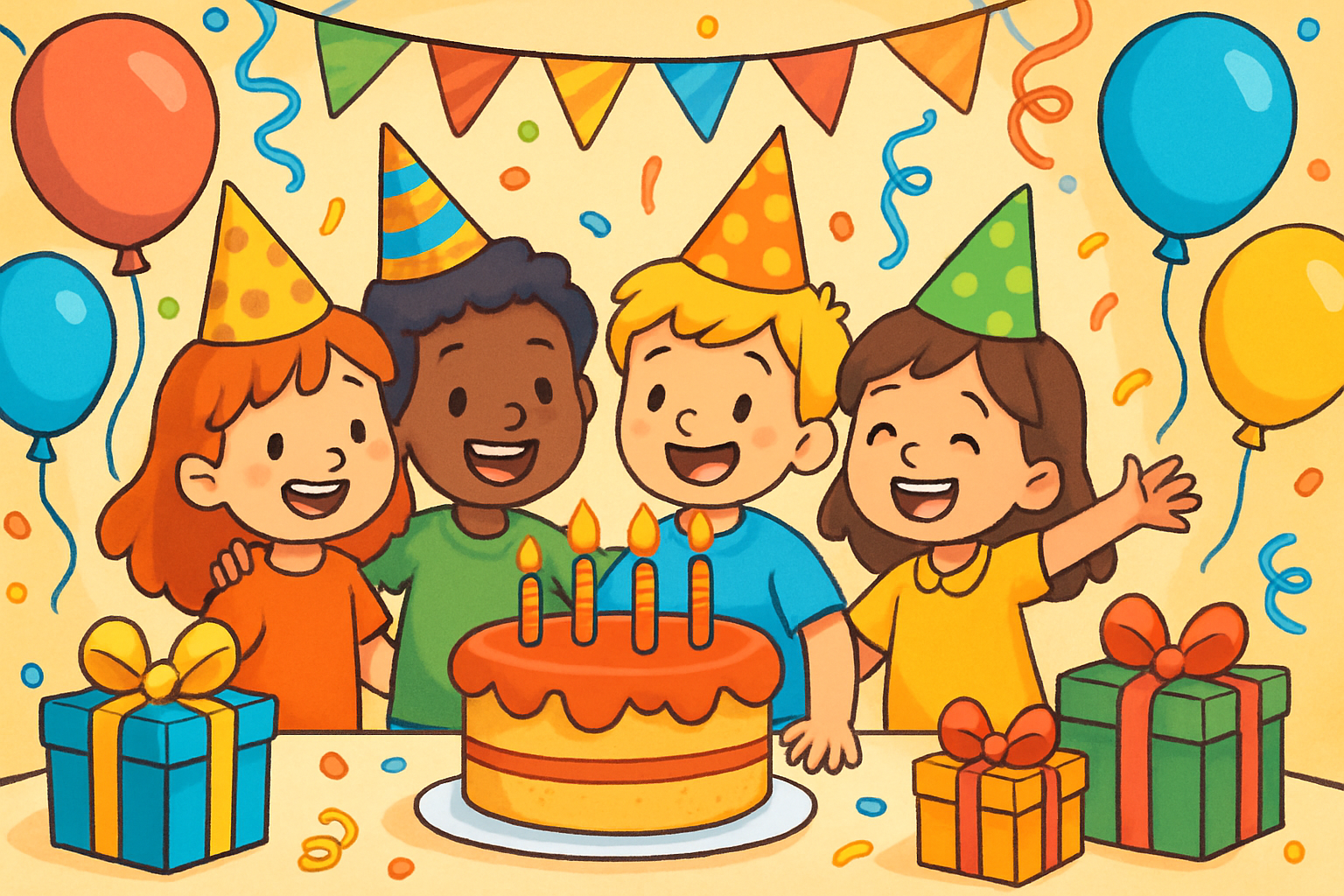 Verjaardagen kleurplaten