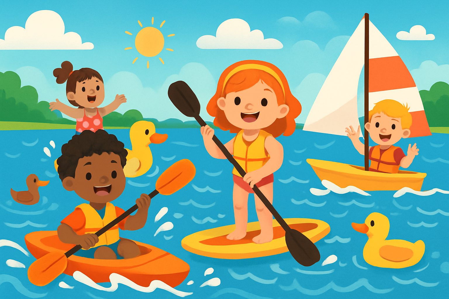 Watersport kleurplaten