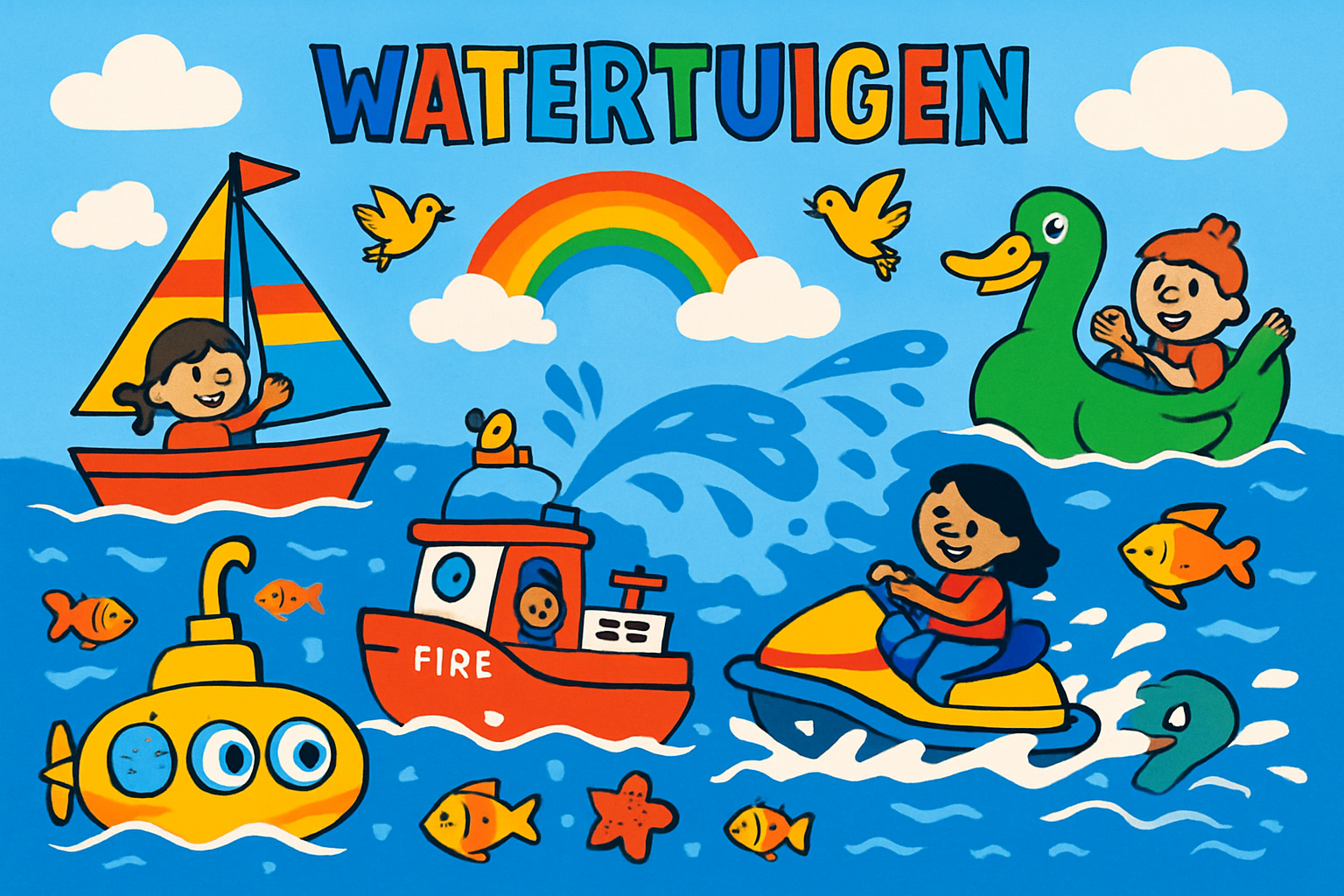 Watertuigen kleurplaten