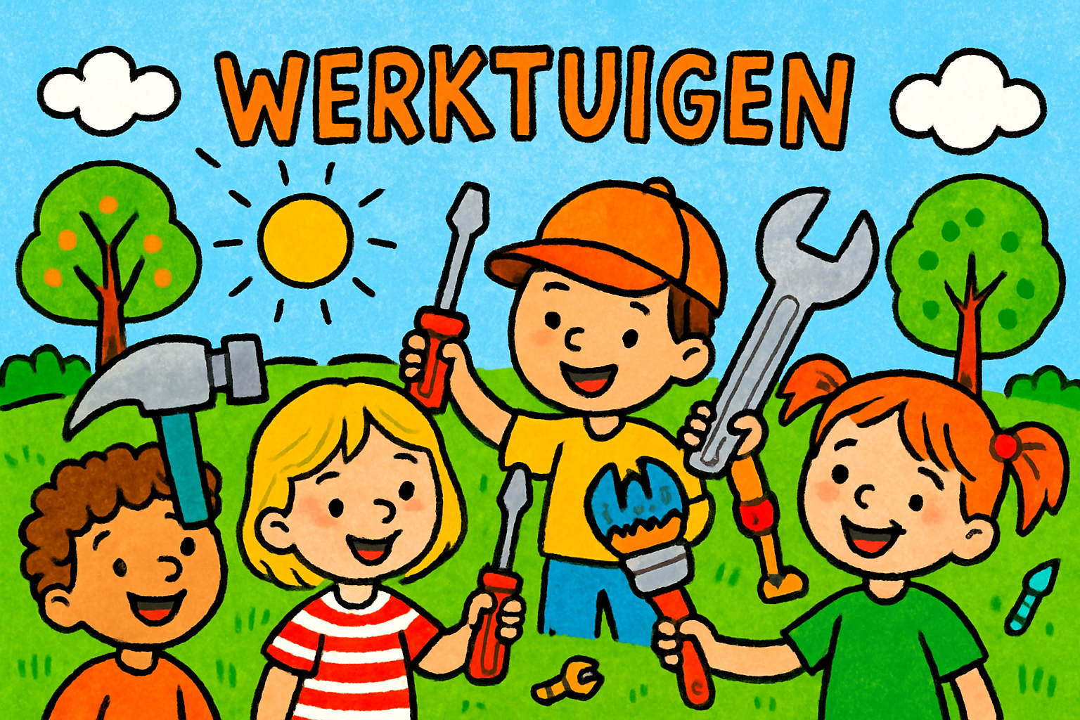 Werktuigen kleurplaten