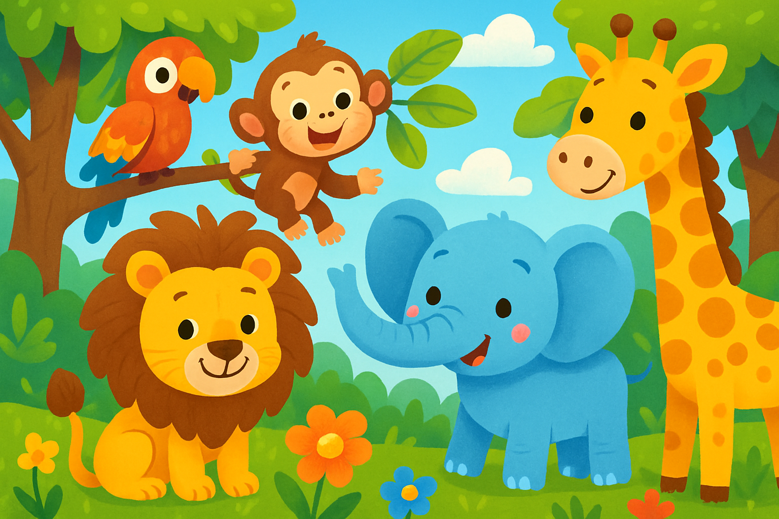 Wilde dieren kleurplaten